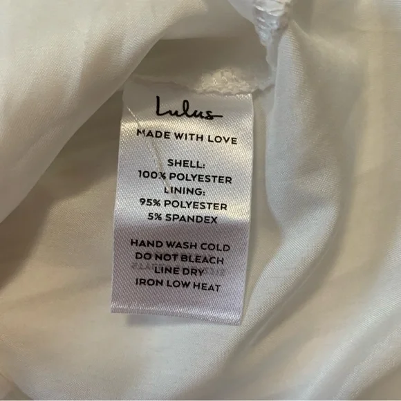 Lulus Large Amalfi Coast White Pleated Flutter Sleeve Mini Dress NWOT - Picture 12 of 16